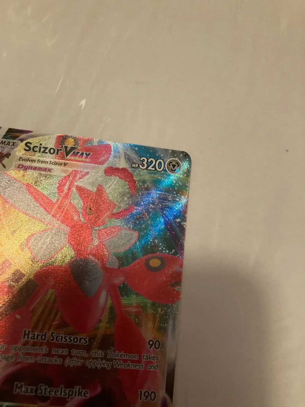 Pokemon Scizor VMAX Holo Card - Red, Silver, Pink, Black